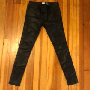 Zara pleather pants size 2 waste 24.